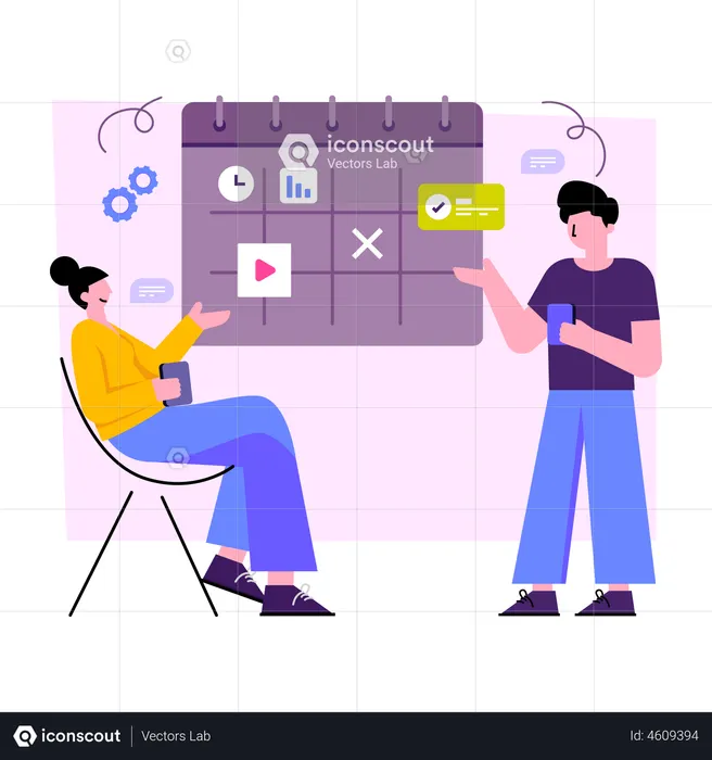 Zeitplanmanagement  Illustration