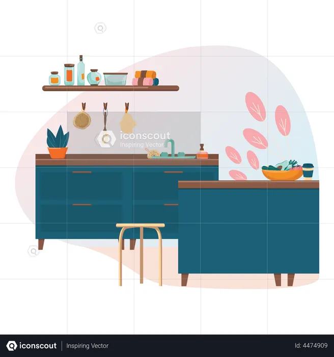 Zero waste kitchen  Illustration