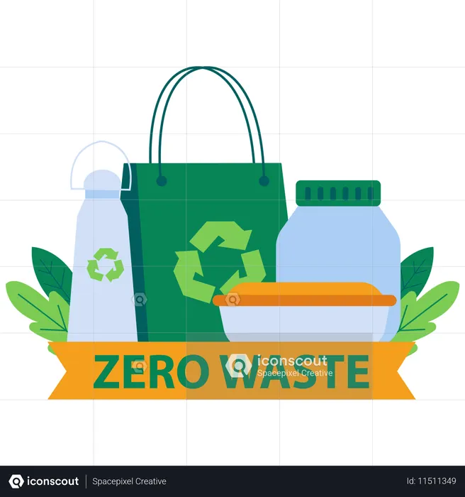 Zero Waste Movement  Illustration