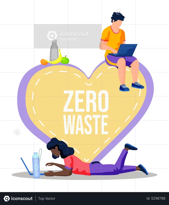 Zero waste production without harm to the environment  Illustration