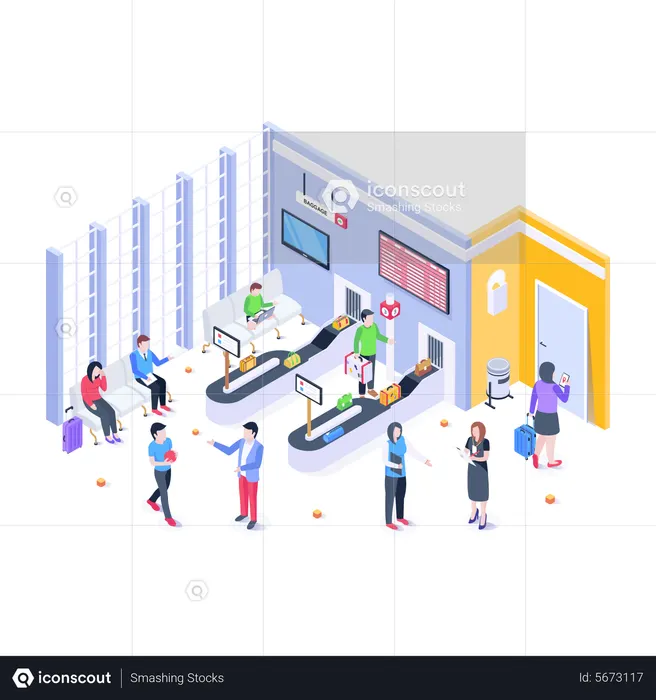 Zone bagages  Illustration