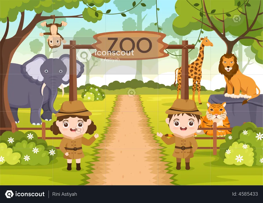 Safari-zoo  Illustration