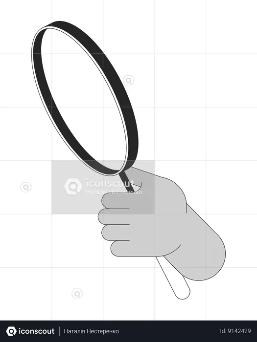Zoom magnifying glass  Illustration
