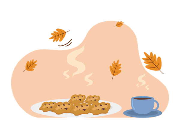 秋のクッキー  イラスト