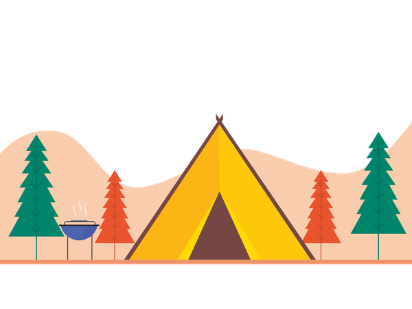 秋の公園  イラスト