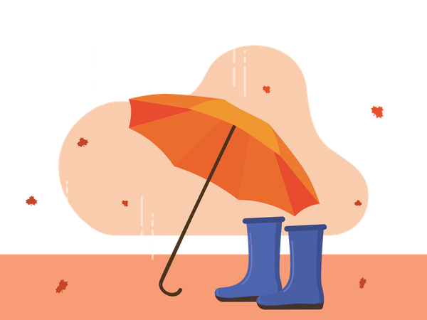秋の公園  イラスト