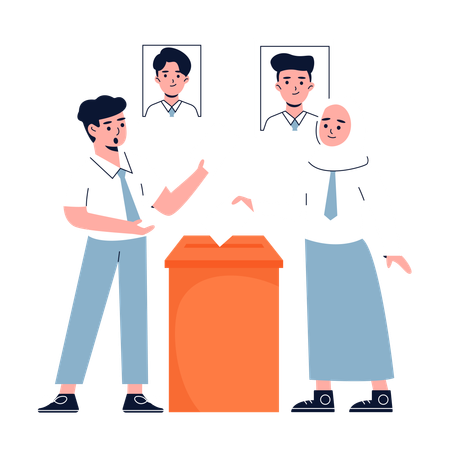 学生自治会選挙  イラスト