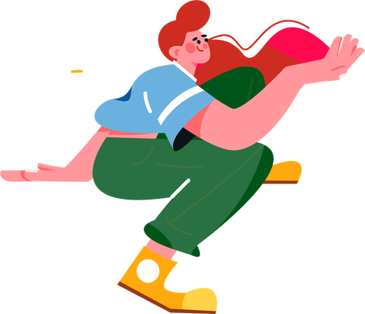 自信に満ちた女性のプレゼンテーション  イラスト