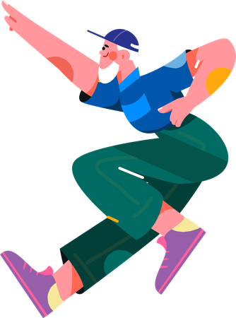 データを提示するビジネスマン イラスト
