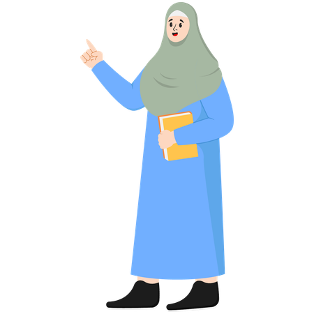 伝えることを学ぶ女子学生  イラスト