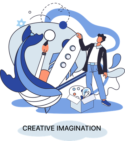 先を見据えた思考をする男性  イラスト
