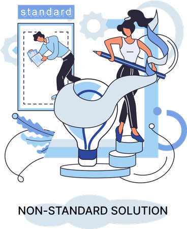 想像力豊かな思考を持つ男  イラスト
