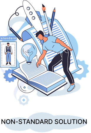 先見の明のある男  イラスト