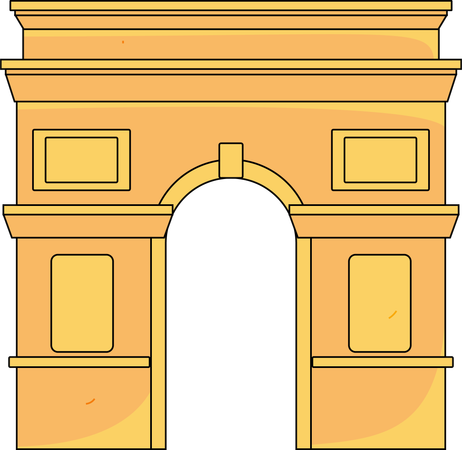 インド門  イラスト