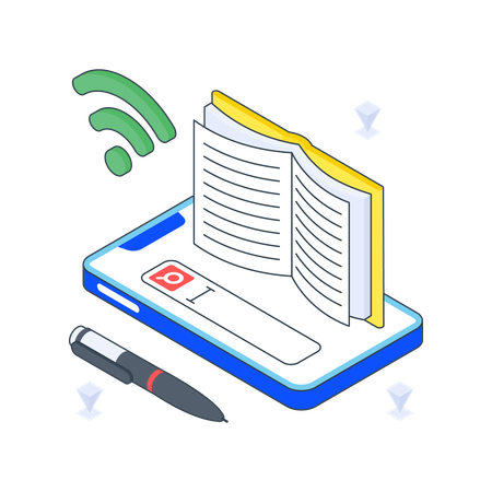 そして本を  イラスト
