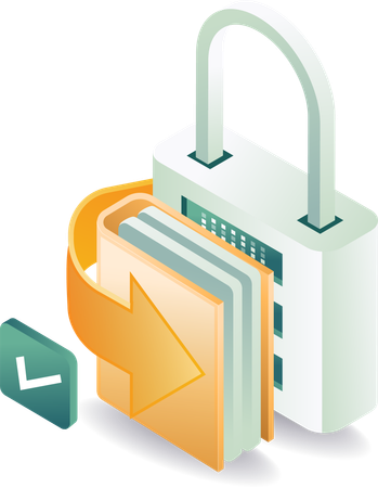 データセキュリティシンボル画像情報  イラスト