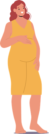 임산부  일러스트레이션