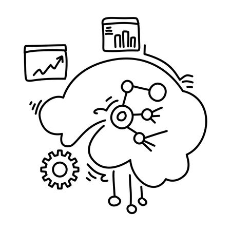 機械学習脳  イラスト