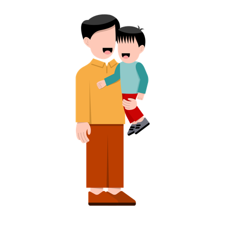 父親と息子  イラスト