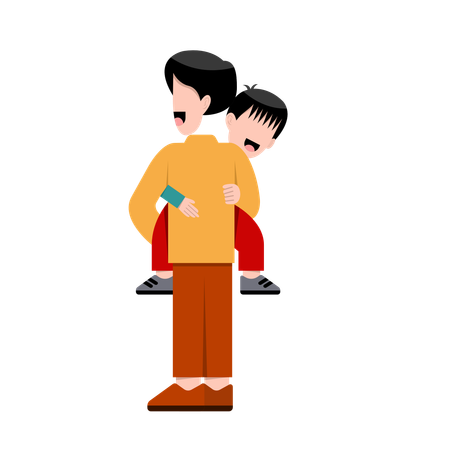 父親と息子  イラスト