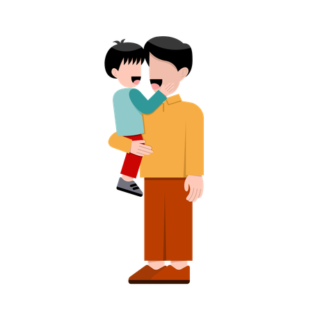 父親と息子  イラスト