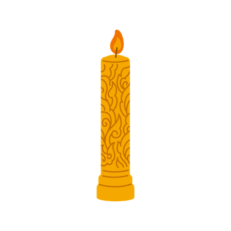 仏教のろうそく  イラスト