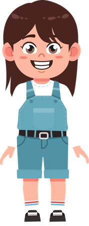 笑顔の少女  イラスト