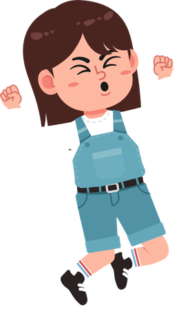 頑固な女の子  イラスト