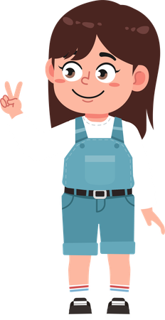 笑顔の少女  イラスト