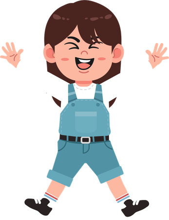 幸せな子供  イラスト
