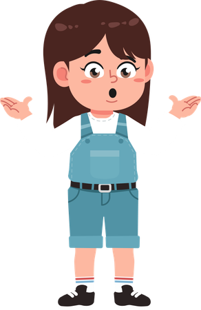 驚いた子供  イラスト