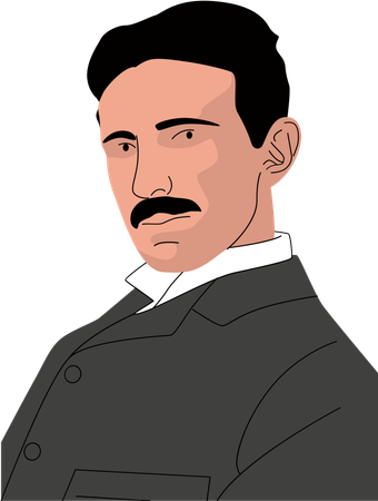 ニコラ・テスラの肖像  イラスト