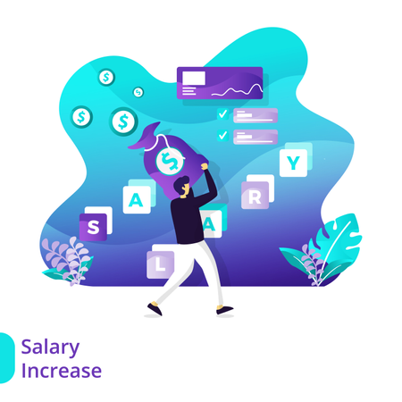 ランディングページ 給与増加  イラスト