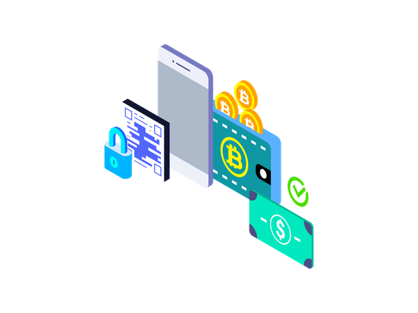 ビットコインウォレット  イラスト