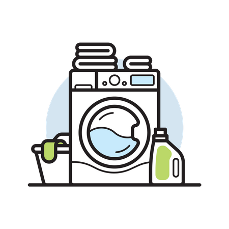 洗濯機  イラスト
