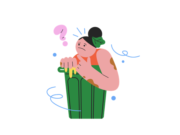空のごみ箱  イラスト