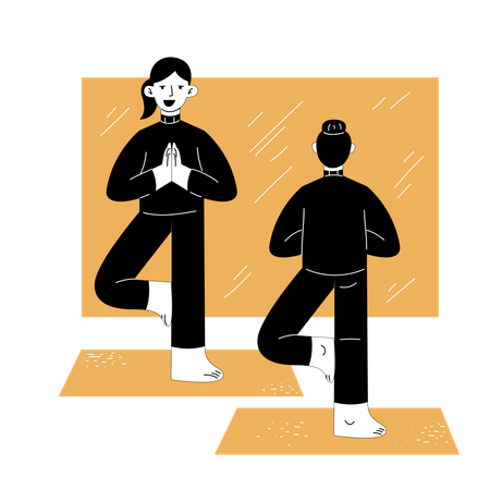 ヨガクラス  イラスト