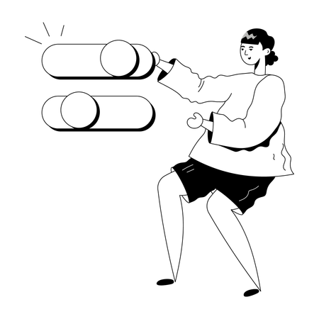 トグルボタン  イラスト