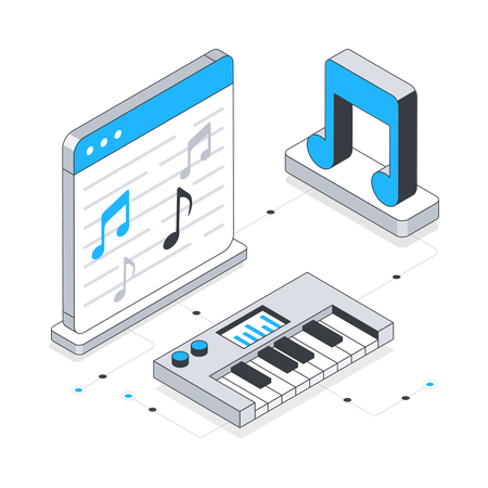 オンライン音楽クラス  イラスト