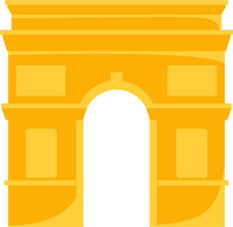 インド門  イラスト