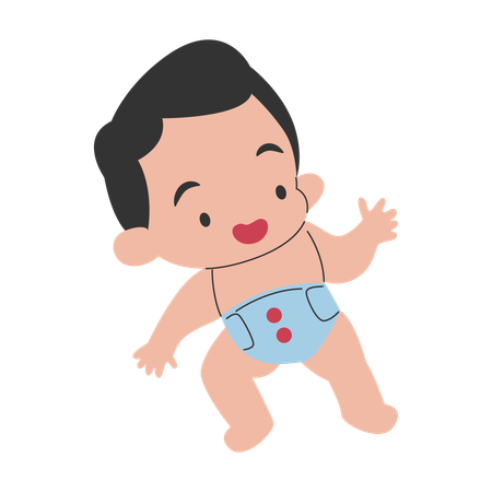 男の赤ちゃん  イラスト