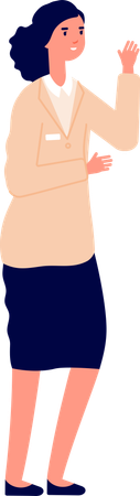 女性ホテルマネージャー  イラスト