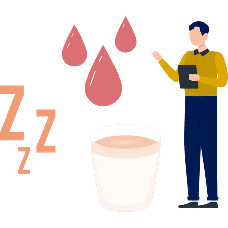 薬剤師が検査のために血液サンプルを採取する  イラスト