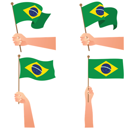 ブラジルの国旗  イラスト