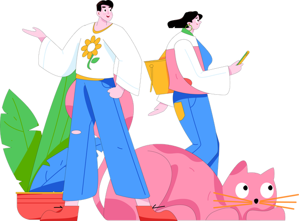 온라인 네트워킹 대화  일러스트레이션