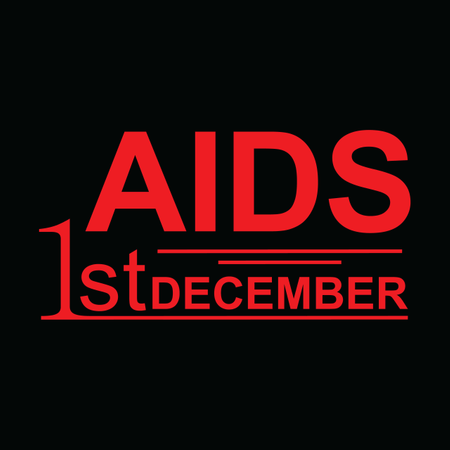 1 de diciembre Concepto de ilustración del Día Mundial del SIDA con concienciación sobre el SIDA. Plantilla de póster o pancarta.  Ilustración
