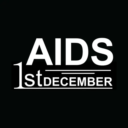 1. Dezember: Illustrationskonzept zum Welt-Aids-Tag mit Aids-Aufklärung. Poster- oder Bannervorlage.  Illustration