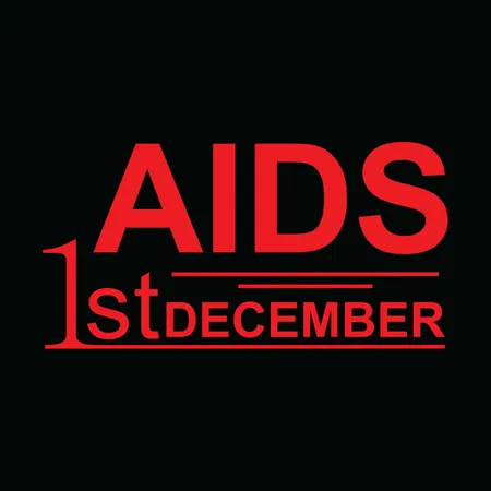 1. Dezember: Illustrationskonzept zum Welt-Aids-Tag mit Aids-Aufklärung. Poster- oder Bannervorlage.  Illustration