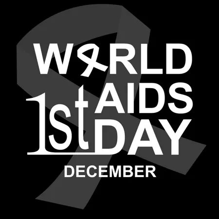 1st December World Aids Day Illustration Concept With Aids Awareness .Poster Or Banner Template. Illustration