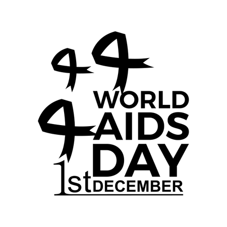 1st December World Aids Day Illustration Concept With Aids Awareness Ribbon.Poster Or Banner Template. Illustration